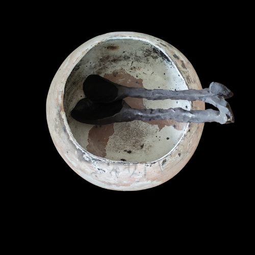 Set Fuente honda Raku + Cucharónes